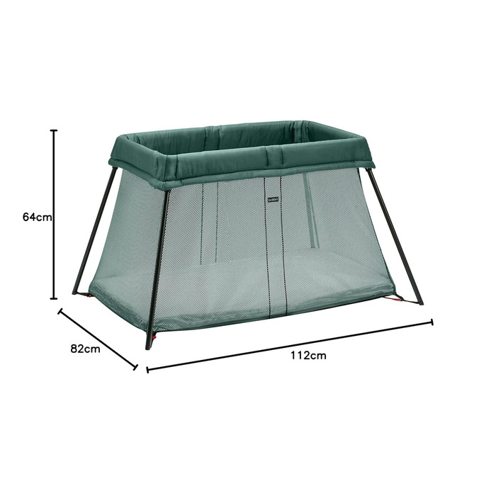 Дорожнє ліжечко BabyBjrn Light, Dark Green