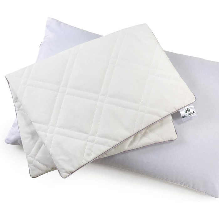 Гречана подушка для шиї 40x80 см, подушка для голови від болю в шиї, подушка для сну на боці з бавовняним чохлом, стьобана, гречана подушка для підтримки шиї 40 x 80 см