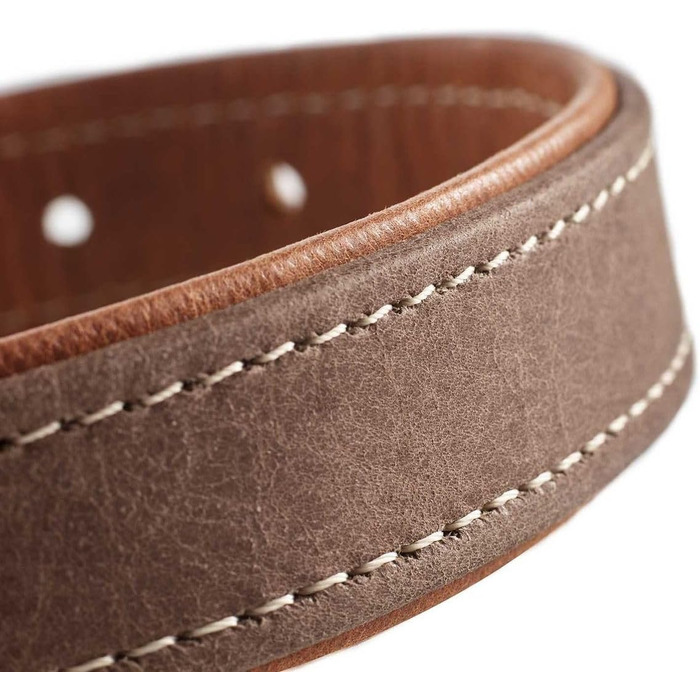 Нашийник для собак HUNTER PORTO, колір тиффані/коньяк, виготовлений з рослинно дубленої оливкової шкіри, особливо м'який та зручний, ніжний до шерсті та міцний, ручна робота, розмір 60 тиффані/коньяк 60