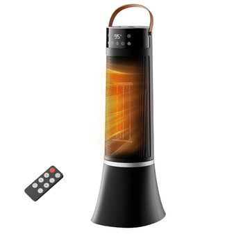 Енергозберігаючий електричний вентилятор-обігрівач, 2000 Вт, з пультом дистанційного керування, термостатом, 12-годинним таймером, 3 режимами, захистом від перегріву та перекидання, коливаннями 75, керамічним електричним нагрівальним елементом PTC (D)