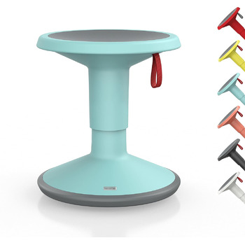 Ергономічний стілець з поворотним ефектом - регульований по висоті - стілець з неслизькою основою та захистом від перекидання - оф