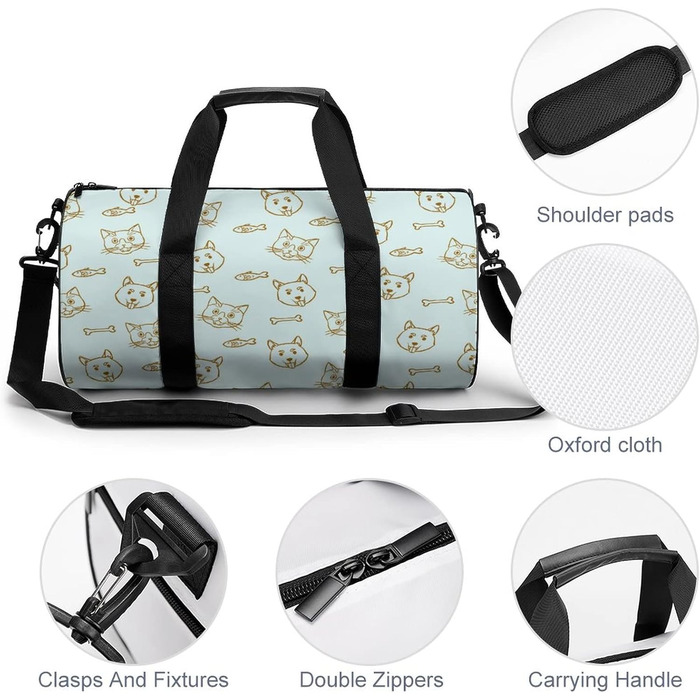 Дорожня сумка-циліндр з квітковим візерунком, спортивна сумка для чоловіків та жінок, сумка-мішок, спортивна сумка