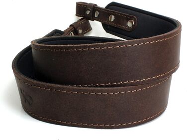 Класичний шкіряний ремінь для гвинтівки – коричневий мисливський ремінь для дробовика, пневматики та стрільби