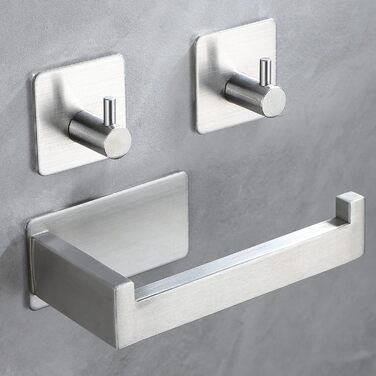 Тримач для туалетного рушника Без свердління Тримач для туалетного рушника з матової нержавіючої сталі Тримач для туалетного рушни