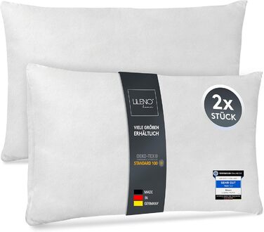 Набір з 2 подушок 40x60 см - внутрішня подушка, яку можна прати при 40C, підходить для алергіків - поліестерова набивка як диванна