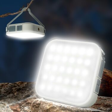 Акумуляторний кемпінговий ліхтар, світлодіодний кемпінговий ліхтар 800 лм, USB-акумуляторний кемпінговий ліхтар, водонепроникний кемпінговий ліхтар IPX5, портативний зарядний пристрій 4800 мАг, 4 режими освітлення, для риболовлі на свіжому повітрі, поході