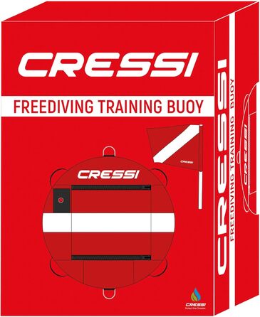 Надувний маркерний буй Cressi для фрідайвінгу та водних видів спорту, червоно-білий, унісекс