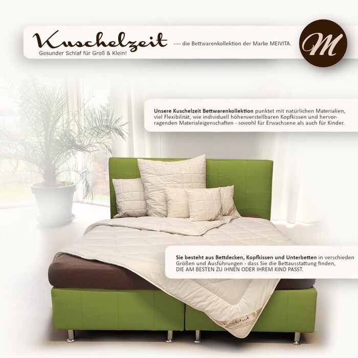 Регульована по висоті подушка для шиї з натурального латексу розміром 40x80 см з окремою внутрішньою подушкою та стьобаним чохлом зі 100 органічної бавовни - Зроблено в Німеччині