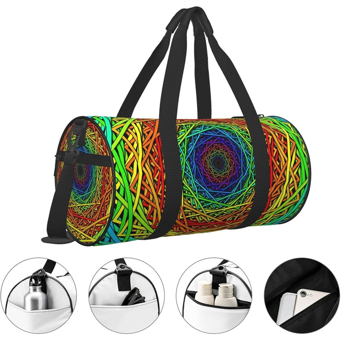 Яскрава дорожня сумка-мішок Dream Rainbow, спортивна сумка для фітнесу, велика сумка для подорожей та покупок, сумка на нічліг та на вихідні для чоловіків та жінок