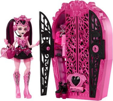 Набір ляльок та аксесуарів Monster High Skulltimate Secrets, Monster Mysteries Draculaura з гардеробом і більше 19 сюрпризів, вклю