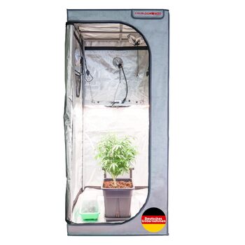 Міцний гроубокс для вирощування в приміщенні з тканиною 1680D, світлонепроникний, з відбиваючим майларом, сталевим каркасом, ідеальний для домашнього вирощування та гідропоніки, 80x80x180