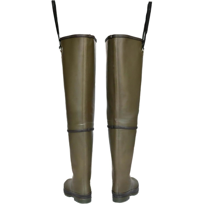 Гумові вейдерси TIGAR Drina, гумові вейдерси Tara з неопреном, ручної роботи, для рибалок, мисливців, рибалок, для різних сезонів, дуже міцні та надійні, розмір 41, зелена гума - Drina