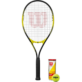 Тенісна ракетка Wilson Energy XL 27.5" 2025 чорно-жовта 290 г 112" V-Matrix + Stop Shock найпотужніша для початківців AirLite алюміній XL sweet spot офіційний Wilson USA оригінал