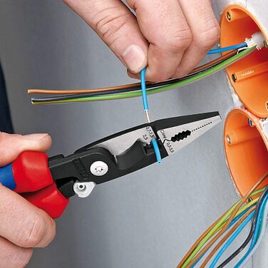 Інсталяційні кліщі KNIPEX для електромонтажу, хромовані, ізольовані, 13 96 200 T