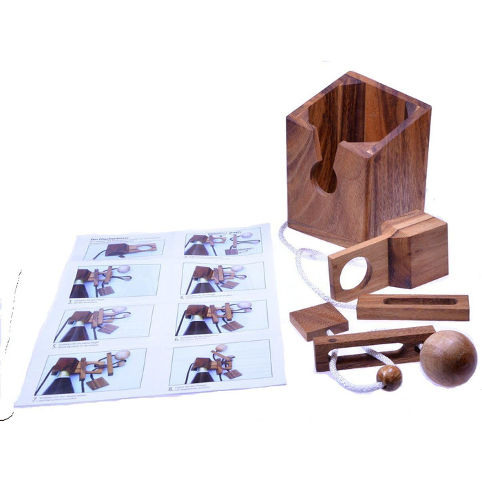 Сейф для пляшок LOGOPLAY - головоломка на нитках - гра на мислення - головоломка - гра на терпіння - логічна гра з цінного дерева