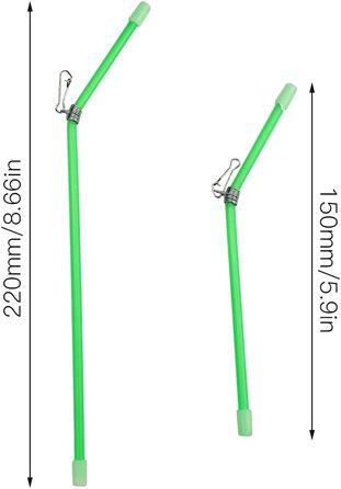 Простірки проти сплутування Рибальська стріла проти заплутування з поворотним вигнутим приладдям для риболовлі Тримач годівниці Розпірні трубки для лову коропа (15 см і 22 см), 20 шт.