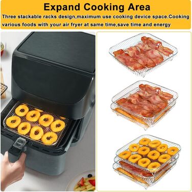 Аксесуари для фритюрниці YQL для фритюрниці Cosori 5.5 XXL/6.4L, 20cm 304 з нержавіючої сталі Аксесуари для фритюрниці Аксесуари для фритюрниці