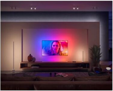 Торшер Philips Hue Gradient Signe білий 1800 лм, 16 мільйонів кольорів і градієнтів, з регулюванням яскравості, керування через додаток, сумісний з Storeo Alexa (Echo, Echo Dot)