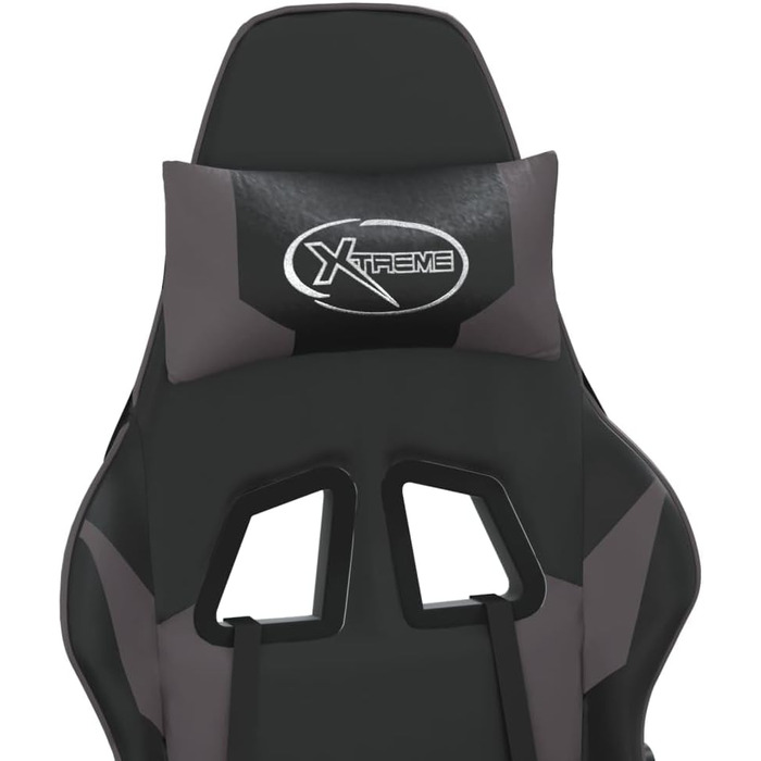 Ігрове крісло INLIFE чорно-сіре зі штучної шкіри, Меблі, Крісла, Ігрові крісла, Сірий, 15,3 кг, 3143691