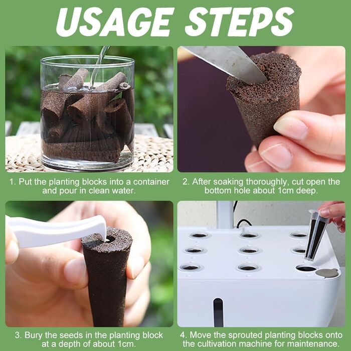 Змінні губки для розмноження, запасні губки для росту для систем гідропонного вирощування Насіннєві стручки для старту Губки для росту коренів для систем гідропонного вирощування Набір для гідропоніки в приміщенні, 50 шт.