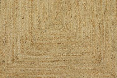 Великий килим кілім 30,5 х 38,1 см, хвилястий килим, бежево-рожевий, тканий джутовий килим, для приміщень і вулиць, плоске плетінн