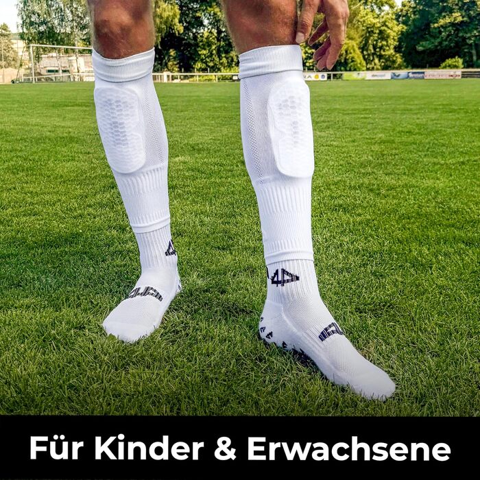 Накладки на щитки для футбольних гомілок із силіконовою ручкою Ready for Sport 1 пара накладок на щитки нековзні, легкі, гнучкі Футбольні трубки для чоловіків, жінок та дітей Один розмір Чорний