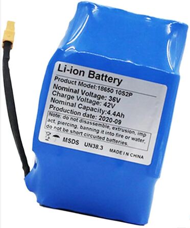 Запасний літієвий акумулятор для ховерборда 36V 4400mAh, 36V 10S2P для електричного велосипеда, високоємний довговічний акумулятор для електричних велосипедних ховербордів з роз&39ємом XT60 36V 4.4Ah