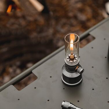 Ультралегкий кемпінговий ліхтар DAZZLEEX, алюмінієвий сплав 108 г, використовує газовий балон ізобутану, регульоване освітлення, в комплекті порожній паливний бак (газовий ліхтар)