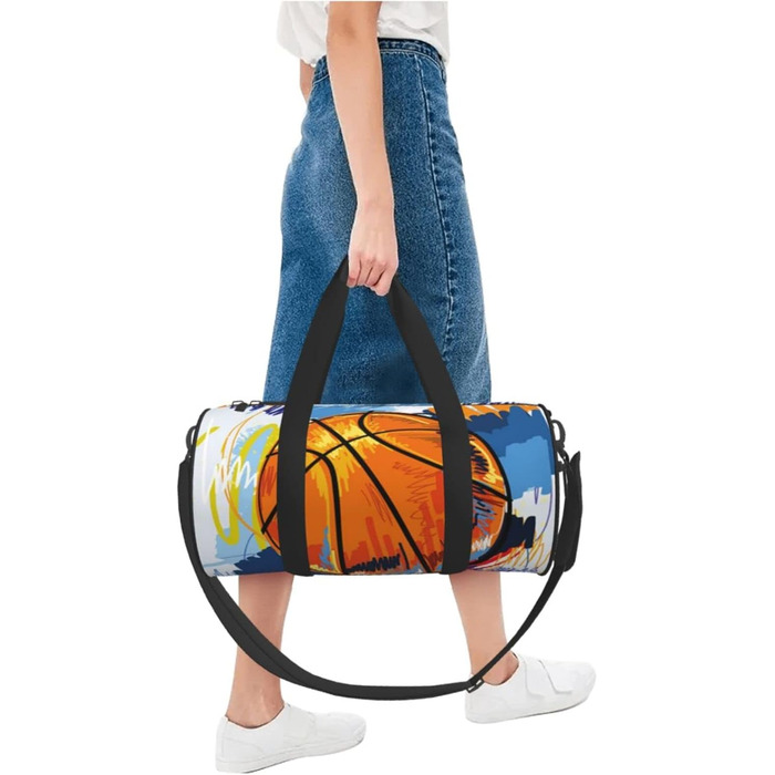Дорожня сумка з малюнком стрекози, кругла, великої місткості, легка та міцна, чудовий подарунок для піших прогулянок, відпустки, ділових поїздок та іншого, баскетбольна, барвисте задоволення від малювання, універсальний розмір