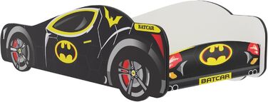 Дитяче колективне автомобільне ліжко 80x160 см дитяче ліжко молодіжне ліжко із захистом від падіння та матрацом дитяче ігрове ліжк