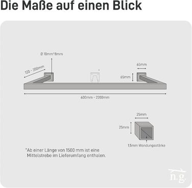 Прямокутна вішалка для одягу Легке настінне кріплення Гардеробна штанга в індустріальному стилі Металева вішалка для одягу чорного кольору Система гардеробів своїми руками Настінна шафа 90x30 см (Г30 x Ш90 см) Чорна