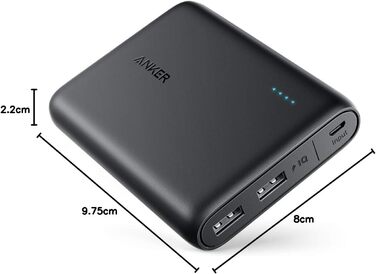 Зовнішній акумулятор 2-портовий 3А з технологіями PowerIQ та Voltage Boost для iPhone XS Max/XR/XS/X/8/8Plus/7/6s/6, Samsung Galax