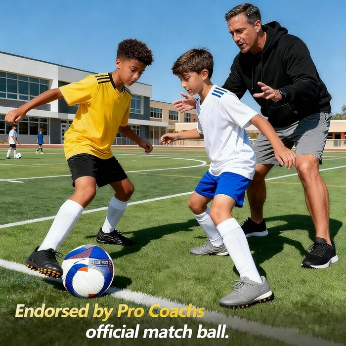 Футбольний м&39яч розміру 5, тренувальний футбольний м&39яч ліги, дитячий та дорослий футбольний м&39яч для матчів, чудовий футбольний подарунок з насосом, синій