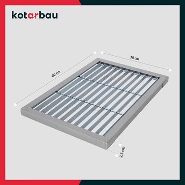 Килимок для вулиці KOTARBAU 60x40 см, Оцинкований метал, Вхідний килимок, Килимок для внутрішніх дверей, Вуличний килимок, Килимок для передніх дверей, Килимок для дверей, Килимок для бруду, Вулічний килимок для дверей, 60 x 40 см