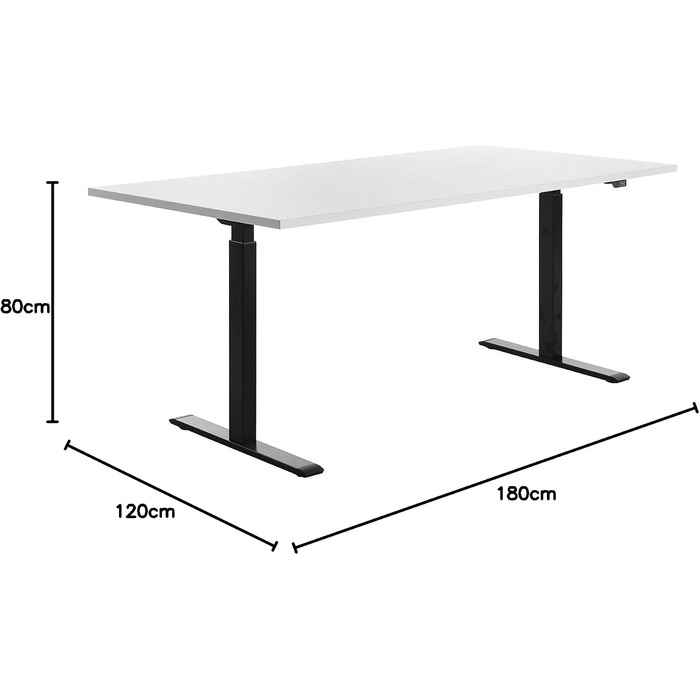 Письмовий стіл TOPSTAR E-Table 180x80, чорний/білий