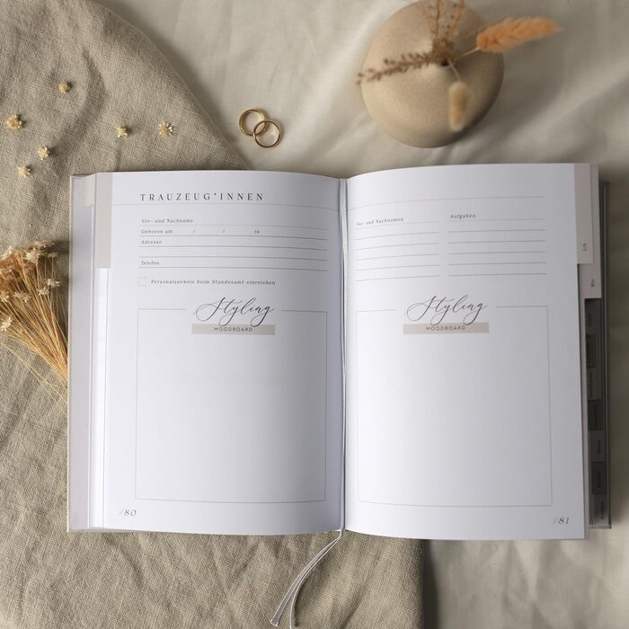 Весільний планувальник Odernichtoderdoch Просто кохання, книга, весільний планувальник із розкладом, списками та порадами для ідеального планування весілля - подарунок на заручини - 176 сторінок, 24,6 x 18,3 см