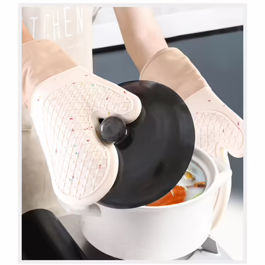 Кухонна рукавичка для духовки Vialex з підставкою для каструлі, набір 2 предмети, бежевий