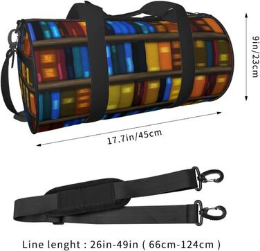 Універсальна дорожня сумка Книги на полиці - спортивна сумка для чоловіків та жінок, сумка-мішок, спортивна сумка