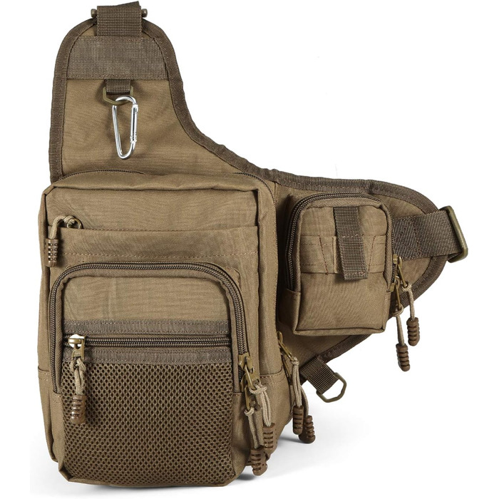 Рибальська сумка Lixada з відділеннями, багатофункціональна, водонепроникна, 32 x 39 x 12 см хакі