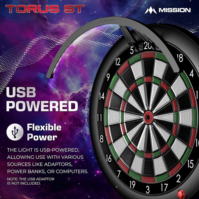Підсвічування електронної мішені для дартсу Mission Torus ST