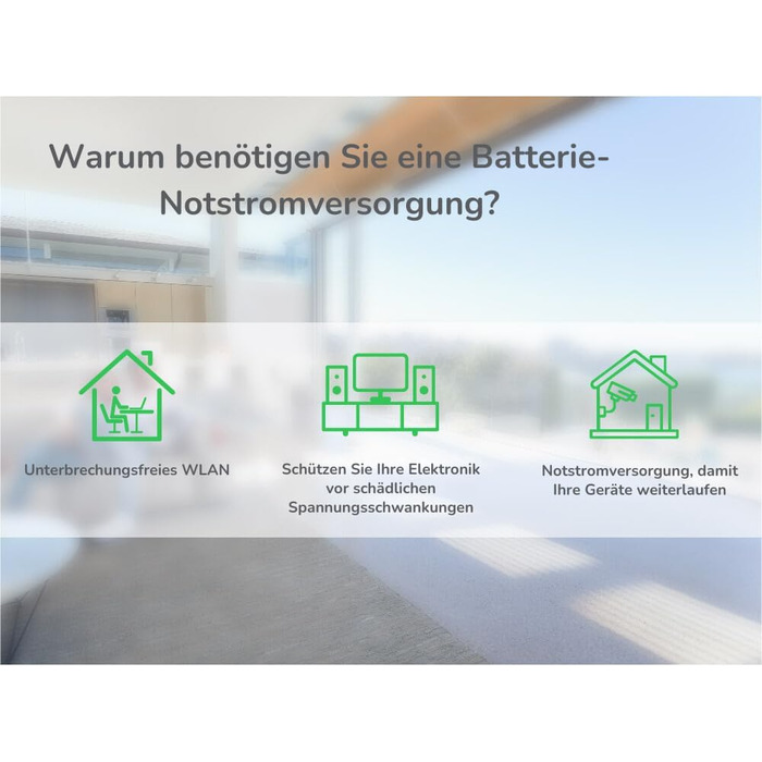 ДБЖ APC для дому, ДБЖ 1050 ВА з резервним живленням від акумулятора та автоматичним регулюванням потужності (ARV), 8 розеток Schuko CEE 7/3, (2) порти зарядки USB, джерело безперебійного живлення Back-UPS, BE1050G2-GR 1050 ВА/600 Вт