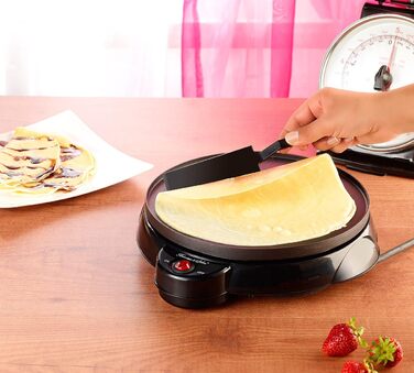 Електрична середня млинниця, 650 Вт, Ø 23 см (електрична сковорода для млинців, акумуляторна млинниця, ідеї для подарунків)