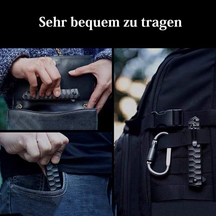 Одноручний ніж AUBEY, складаний ніж Tanto, ніж EDC, кишеньковий ніж для виживання на відкритому повітрі з кліпсою Кишеньковий ніж