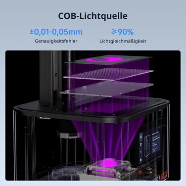 Принтер ANYCUBIC Photon Mono 4 Ultra 10K Resin, з 7-дюймовим монохромним РК-екраном із джерелом світла COB, максимальною швидкістю