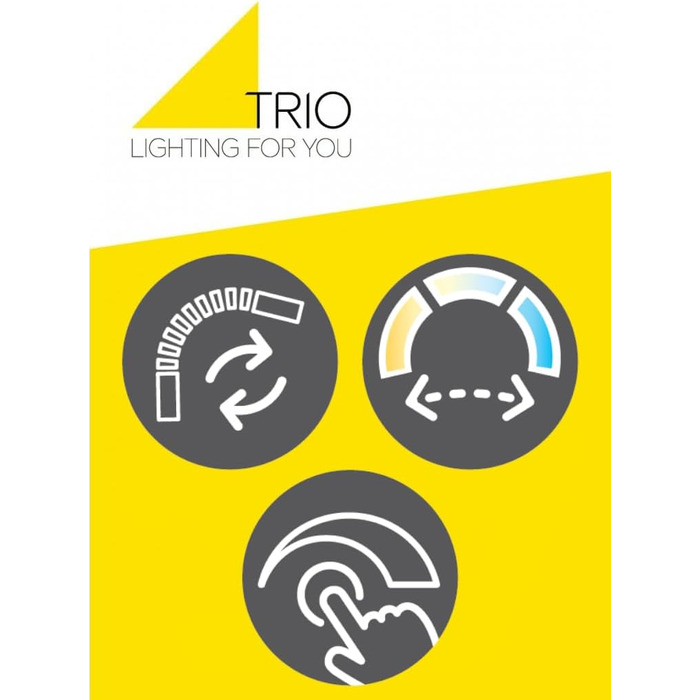 Стільний торшер Trio Monza 423310131, матовий білий метал, LED 12 Вт, сенсорне керування