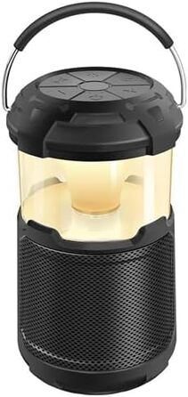 Вулична Bluetooth-колонка з підсвічуванням та зовнішнім акумулятором - 20 Вт, SD-карта, AUX-IN - акумулятор 10000 мАг - світлодіодний кемпінговий ліхтар з Bluetooth-колонкою - світлодіод з регульованою яскравістю, 2300 люкс - всепогодний, 300 -