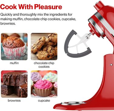 Аксесуари для плоскої мішалки Coolcook для блендерів Kitchenaid, 4,5-5 кварт для кухонного міксера Aid, аксесуари для мішалок Flexi для кухні