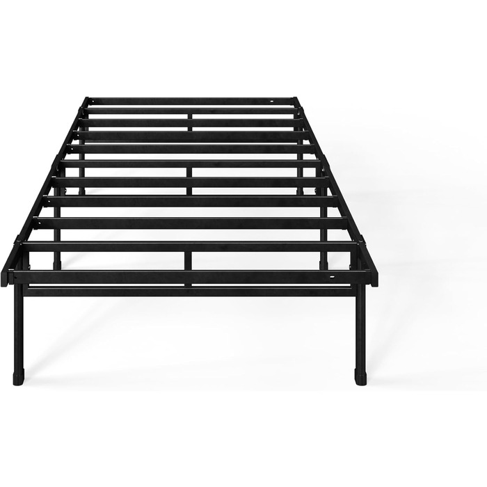 Ліжко Zinus Justin 90x200 см - Висота 36 см з місцем для зберігання під ліжком - Металевий каркас ліжка-платформа - Чорний 90x200 см Сучасний чорний