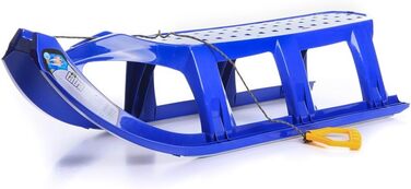 Дитячі санки пластикові санчата металеві полози Tatra 3 кольори (сині)