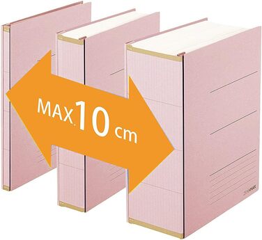 Японія, папка Zero Max Space Saver, різноманітні кольори (1 x 10 папок) (1 x рожева, A4, 1 упаковка, одинарна), 44 Plus 44PLUS